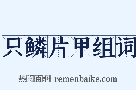 只鳞片甲组词是什么意思的图片